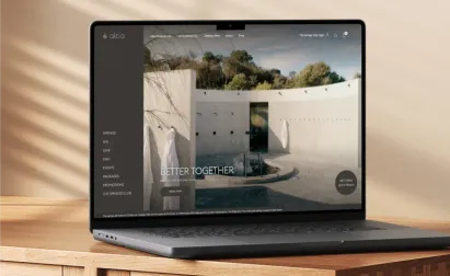 Search optimised website homepage displayed on a laptop